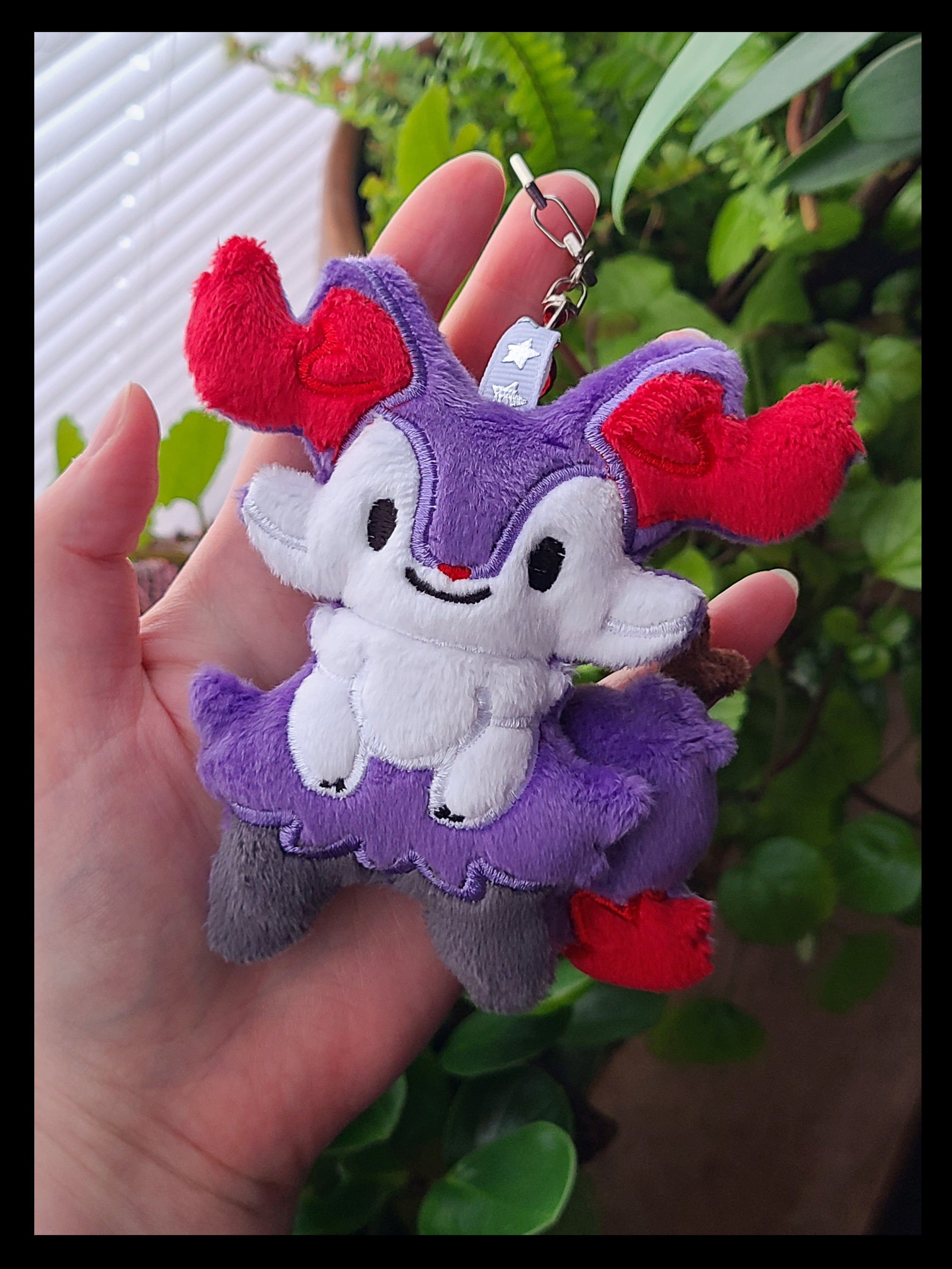 Flame Fox Plush Keychain