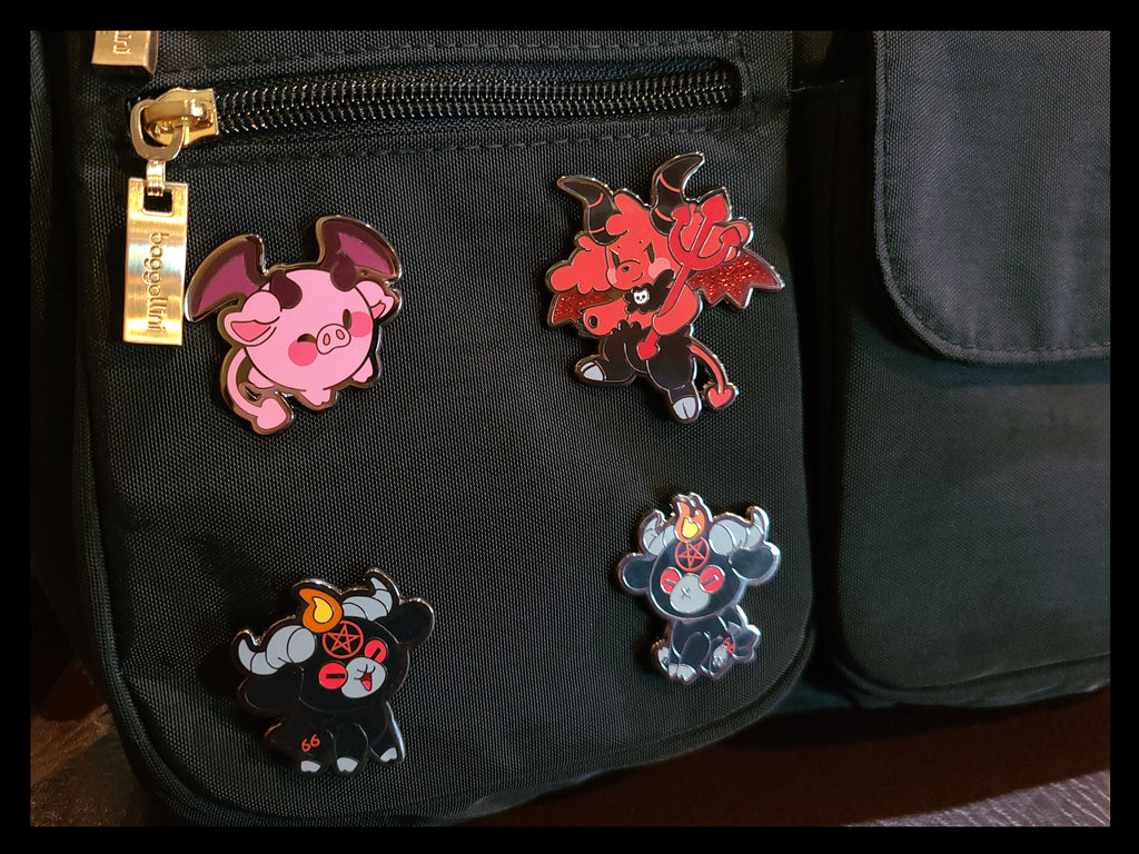 Baphopets - Sinamon the Hell Pup Enamel Pin