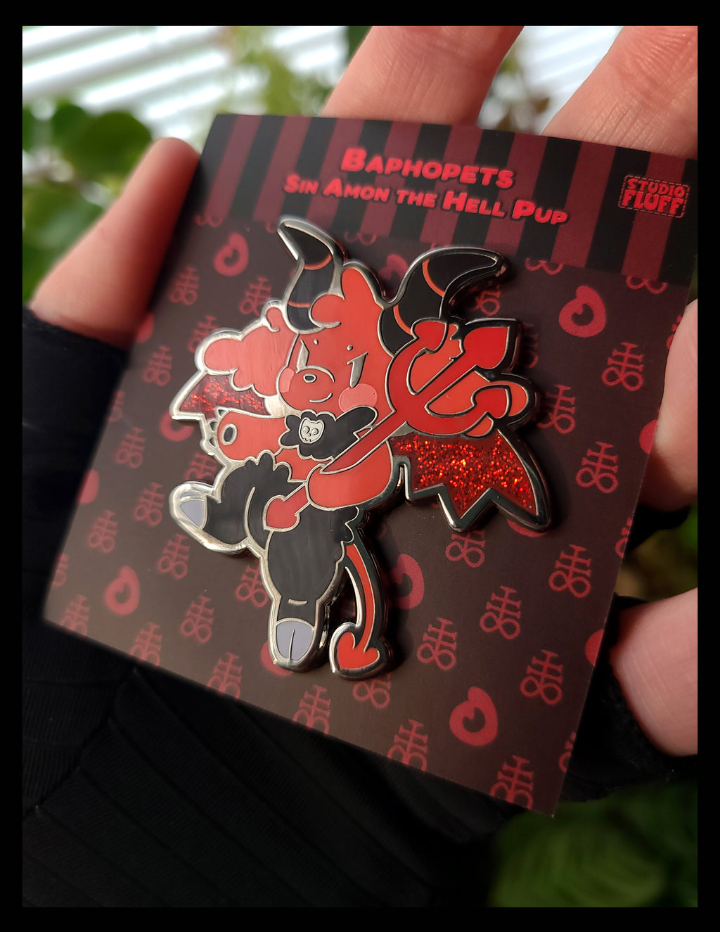 Baphopets - Sinamon the Hell Pup Enamel Pin